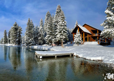 Winter at the Riverfront Retreat in Island Park Idaho