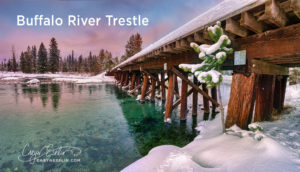 Buffalo RIver Trestle Bridge in Island Park, Idaho by Caryn Esplin